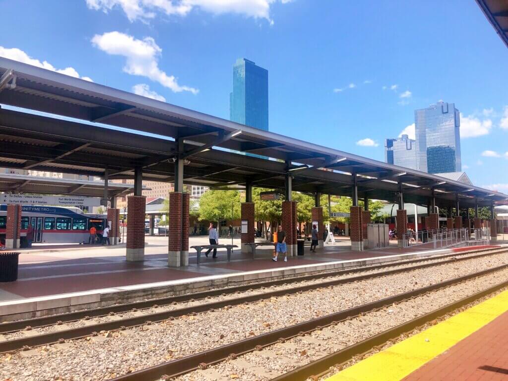 Train station in Fort Worth, Texas. Taking the train from OKC to Fort Worth.