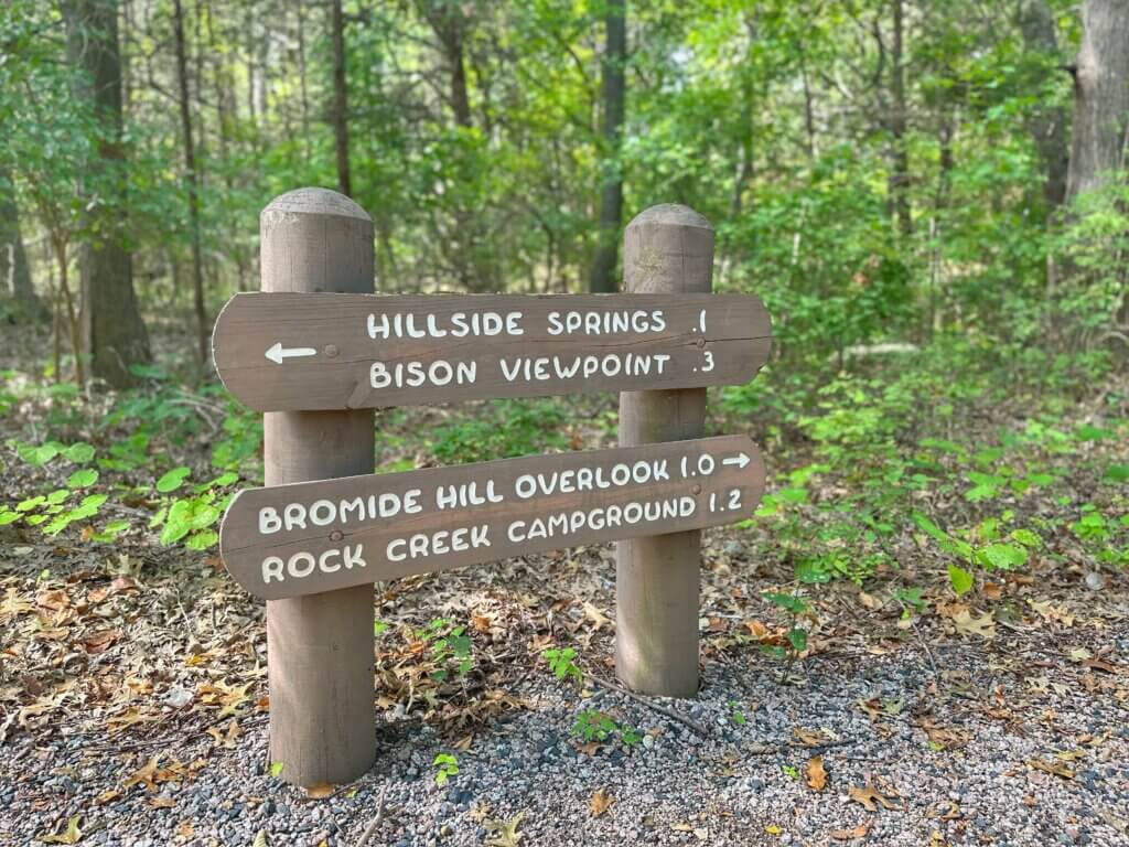 Hiking at Chickasaw National Recreation Area on a day trip to Sulphur, Oklahoma